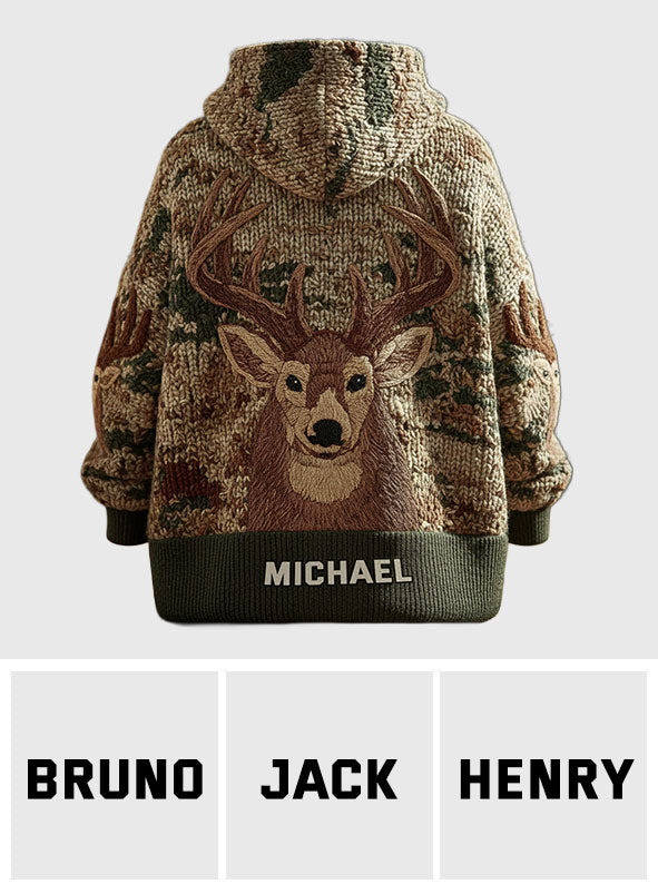 Sweat à capuche personnalisé avec tête de cerf - Couverture de chasse