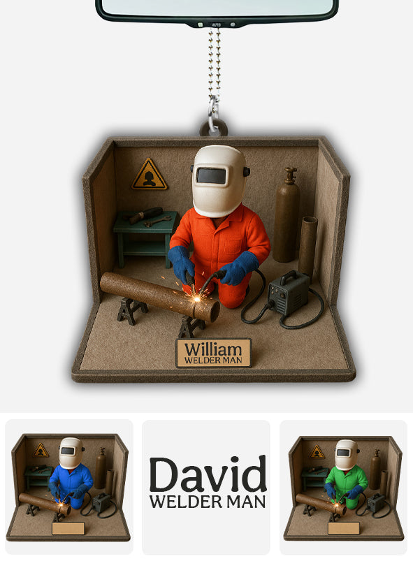 Welder Man - Personalized Welder Car Ornament