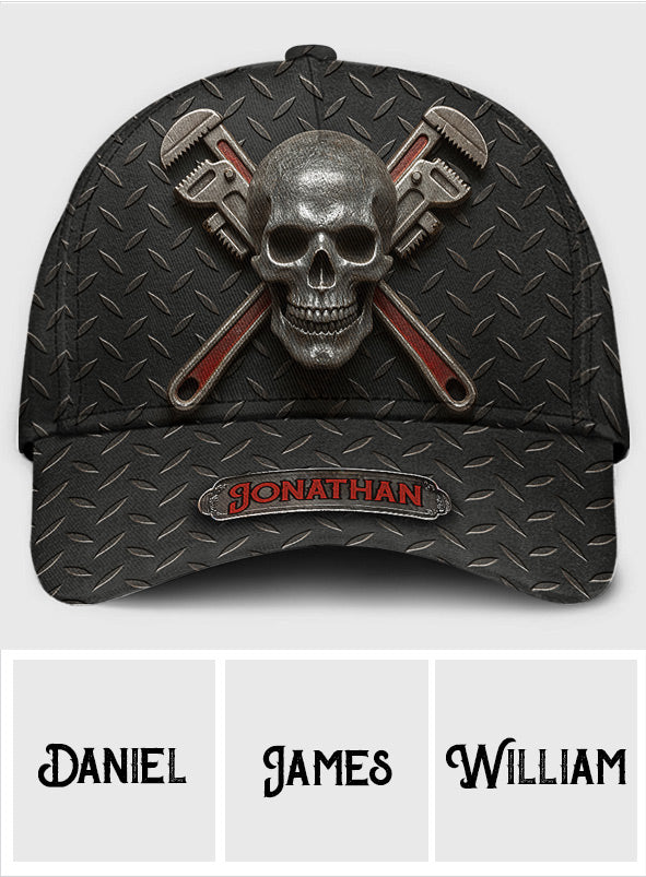 Cool Skeleton Plumber Gift - Personalized Plumber Classic Cap