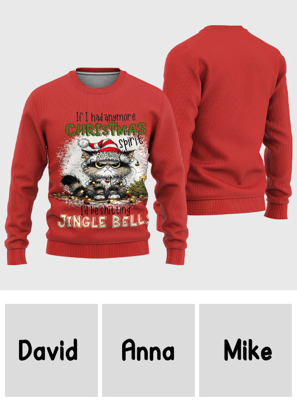 Esprit de Noël - Pull de Noël moche personnalisé