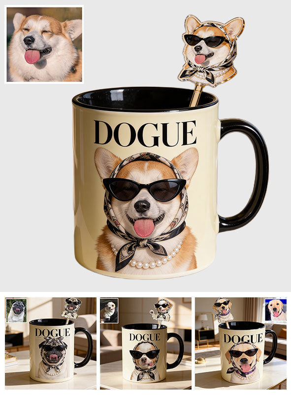 Cadeau Amusant pour Amoureux des Chiens - Tasse Personnalisée avec Mélangeurs en Acrylique