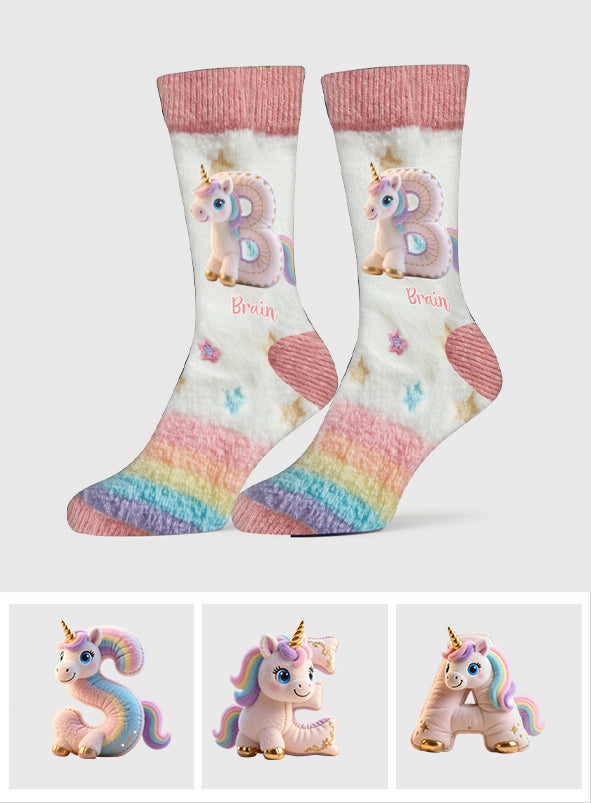 Licorne magique - Chaussettes enfant personnalisées