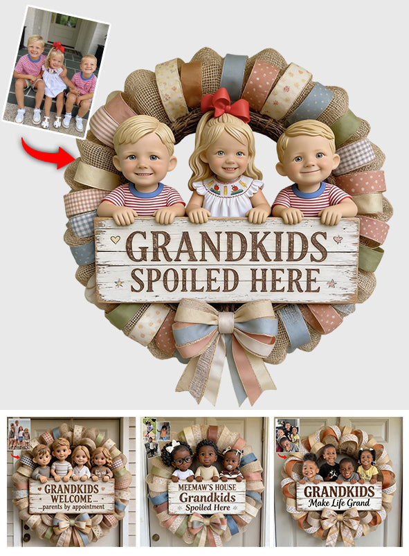 Custom Sign For Grandma/ Grandpa - Personalized Grandma Custom Shaped Wood Sign