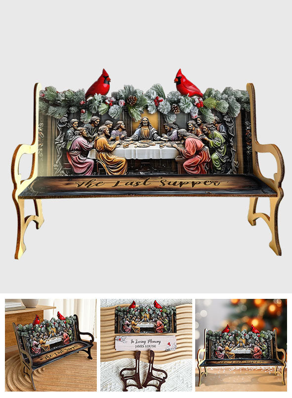 The Last Supper - Personalized Christian Wooden Bench