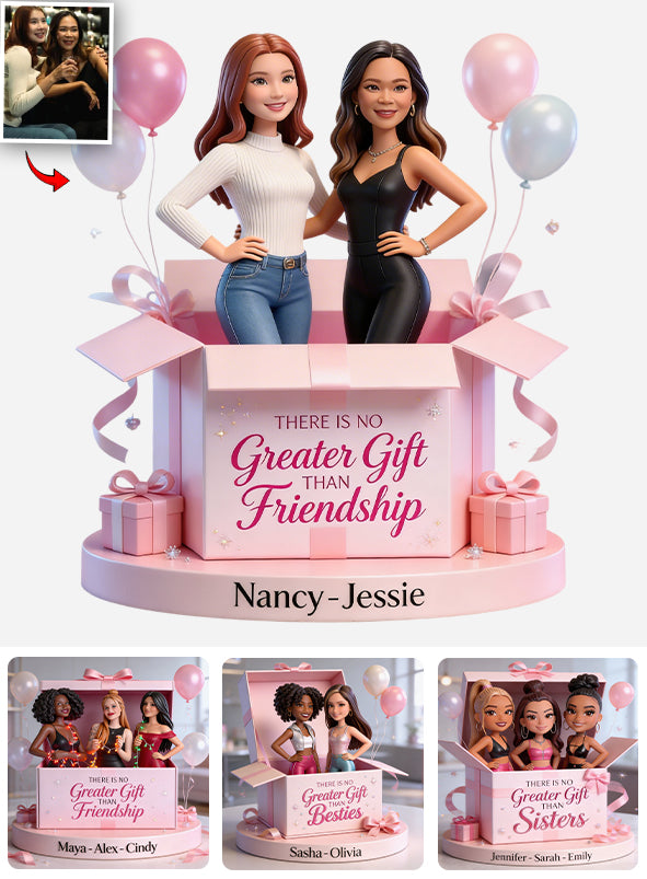 There is No Greater Gift Than Friendship - Personalized Bestie Custom Shaped Acrylic Plaque