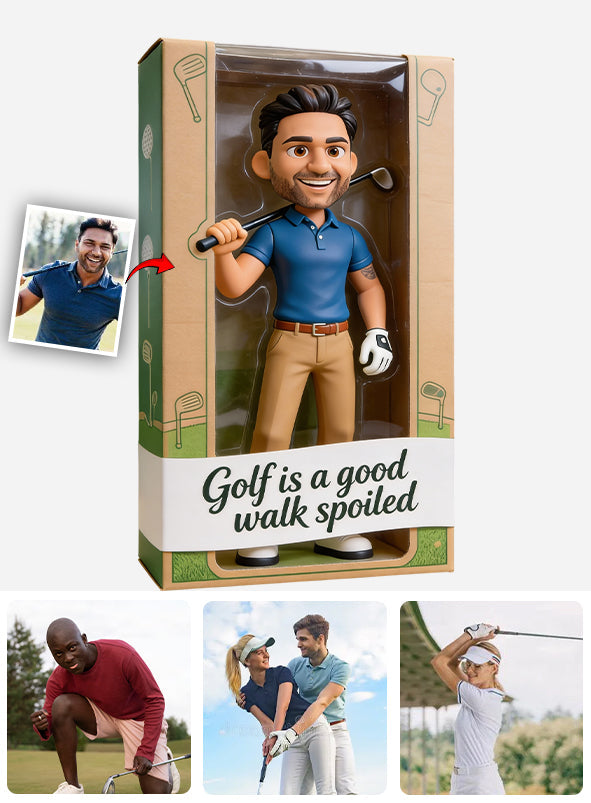 Passionné de golf ? Plaque acrylique personnalisée en forme de golf