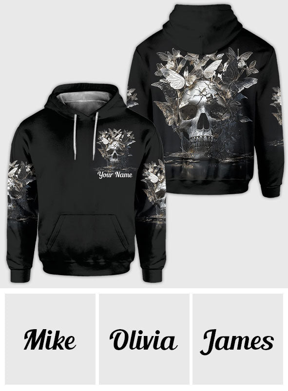 T-shirt personnalisé à motif crâne cool - T-shirt à motif crâne intégral