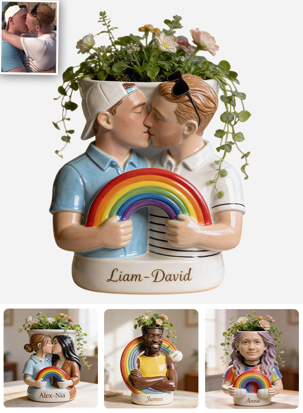 L'amour est l'amour - Pot en acrylique personnalisé de soutien LGBT