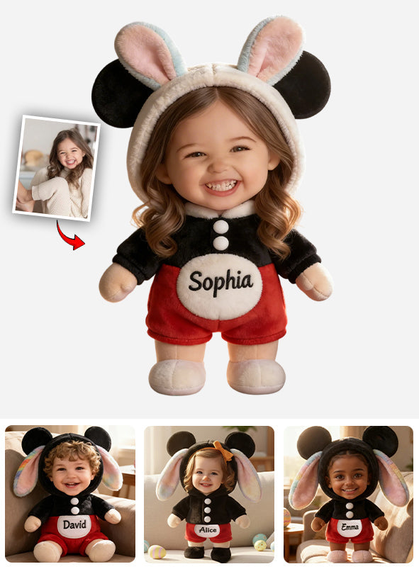 Coussin en fausse fourrure premium personnalisé pour enfant, avec photo personnalisée pour maman ou grand-mère