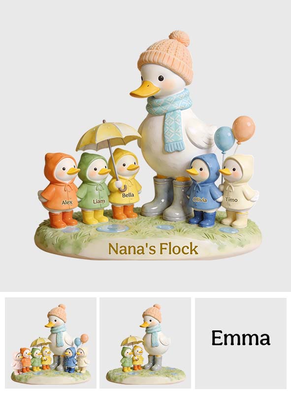 Grandma's Flock Gift For Mom, Nana - Personalized Grandma Custom Shaped Acrylic Plaque