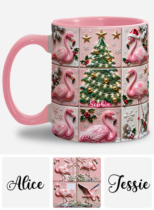 Mug personnalisé « Love Flamingo » avec motif flamant rose