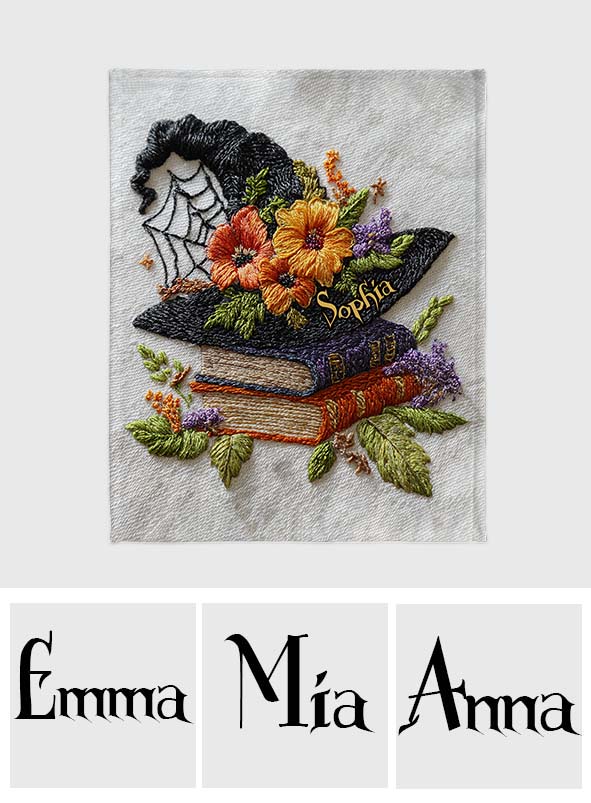 Beautiful Witch Hat - Personalized Witch Blanket