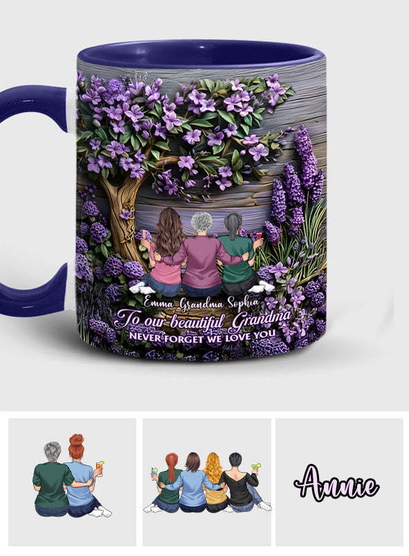 À grand-mère/maman : N'oublie jamais que nous t'aimons ! - Mug personnalisé « Grand-mère »