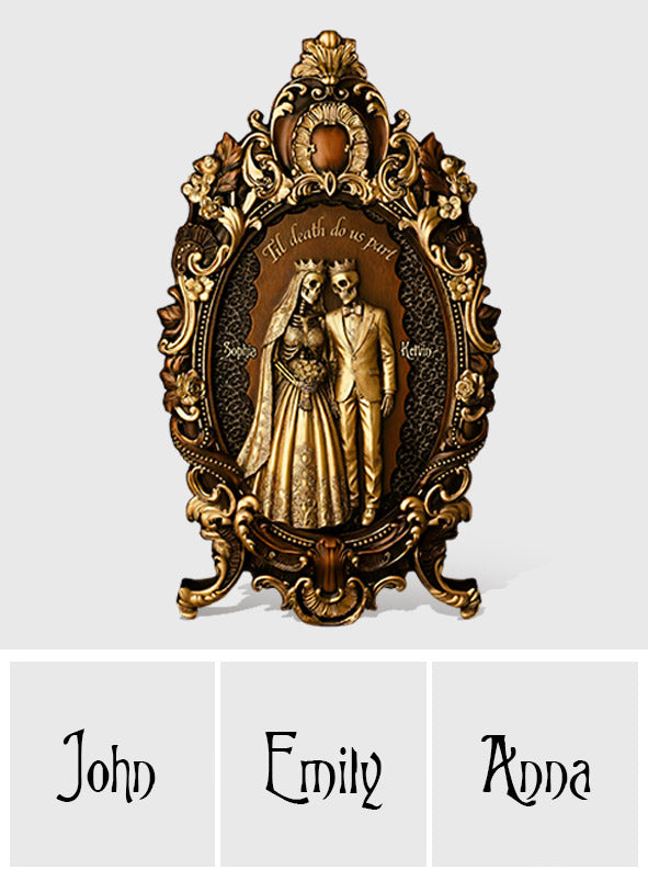 Jusqu'à ce que la mort nous sépare - Plaque en bois personnalisée pour couple