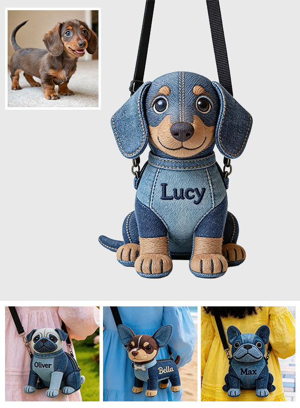 Custom Any Photo - Personalized Dog Plush Crossbag
