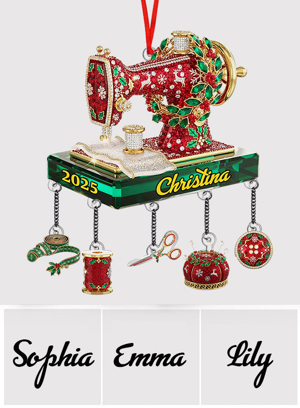 Passionnée de couture - Ornement de couture personnalisé avec breloque