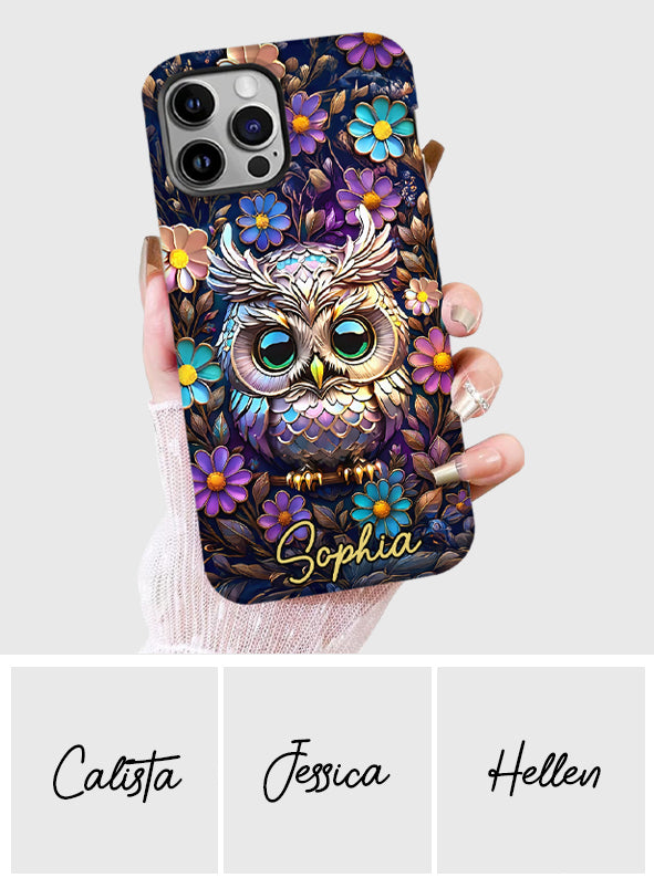 Coque de téléphone personnalisée avec motif hibou mignon