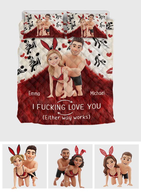 You Are My Favorite Things To Do - Personalized Couple Quilt Set