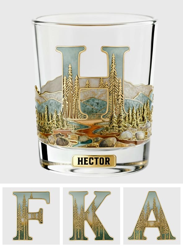 Initial Custom Glass For Whiskey/ Bourbon/ Tequila... Lovers - Personalized Whisky Shot Glasses Set