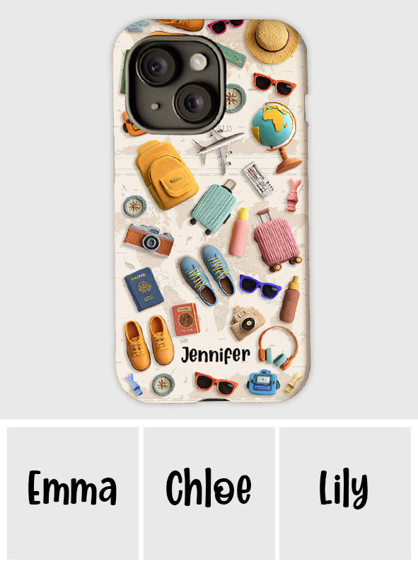 Just A Girl Who Loves Traveling - Personalized Travelling Full Print Phone Case