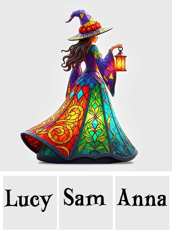 Belle Sorcière - Veilleuse LED acrylique personnalisée - Sorcière