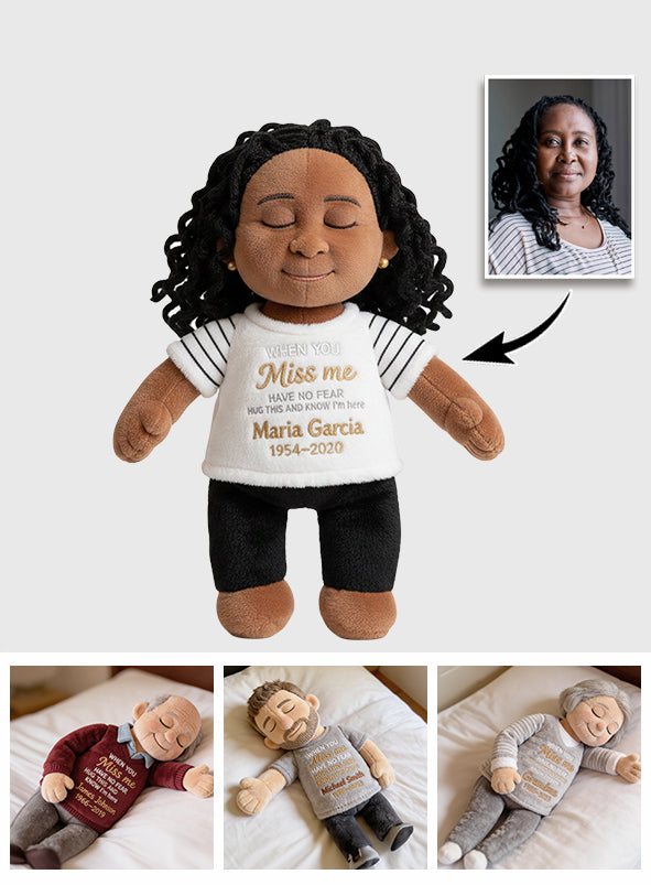 Hug This Pillow And Know I'm Here - Personalized Memorial Premium Faux Fur Pillow