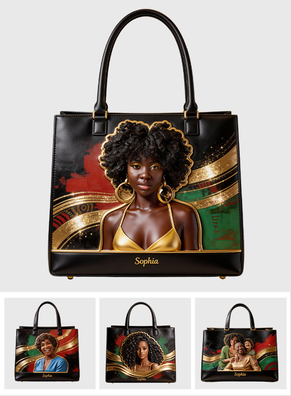 Black Women Pride - Personalized African American Leather Handbag