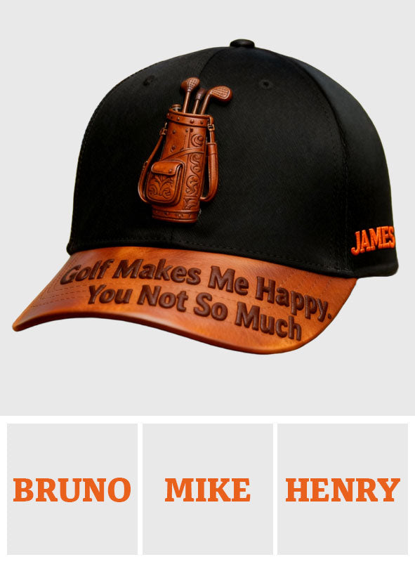 Le golf me rend heureux - Casquette de golf classique personnalisée