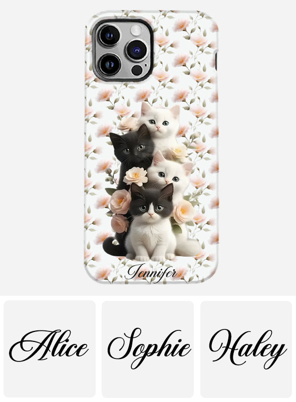 Adorables chatons - Coque de téléphone personnalisée avec motif chat intégral