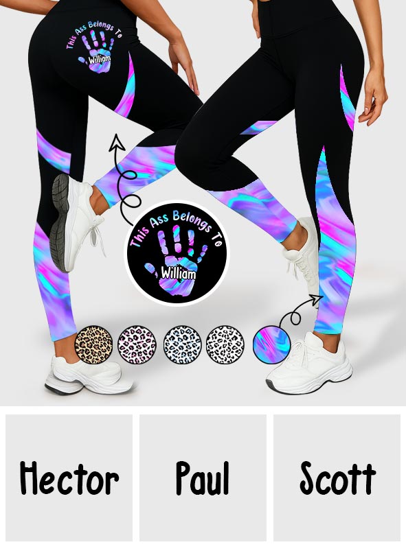 This Ass Is Taken Gift For Her - Personalized Couple Leggings