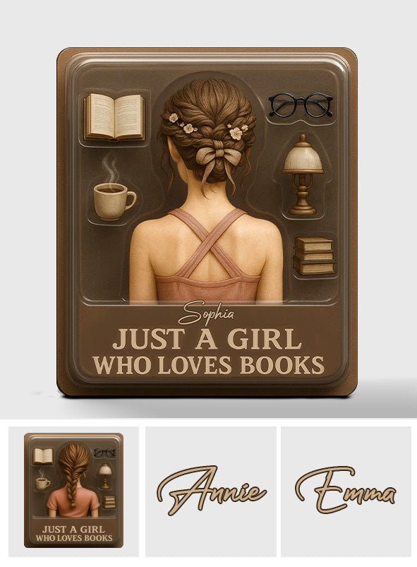 Just a Girl Who Loves Books - Personalized Book Custom Shaped Acrylic Plaque