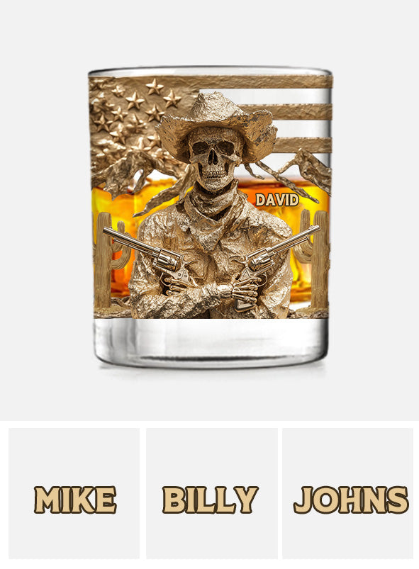 Verre à whisky personnalisé style western - Cowboy de l'Ouest