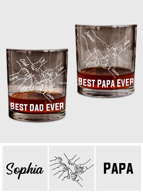 Meilleur papa du monde - Verre à whisky personnalisé pour papa