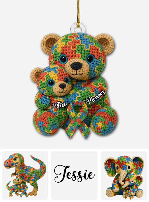 Maman Forte - Ornement personnalisé de sensibilisation à l'autisme