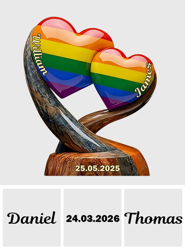 L'amour est l'amour - Plaque acrylique personnalisée de soutien LGBT