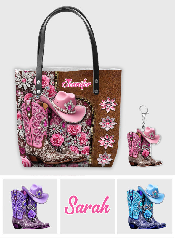 Magnifiques bottes de cowgirl - Sac fourre-tout personnalisé pour cowgirl