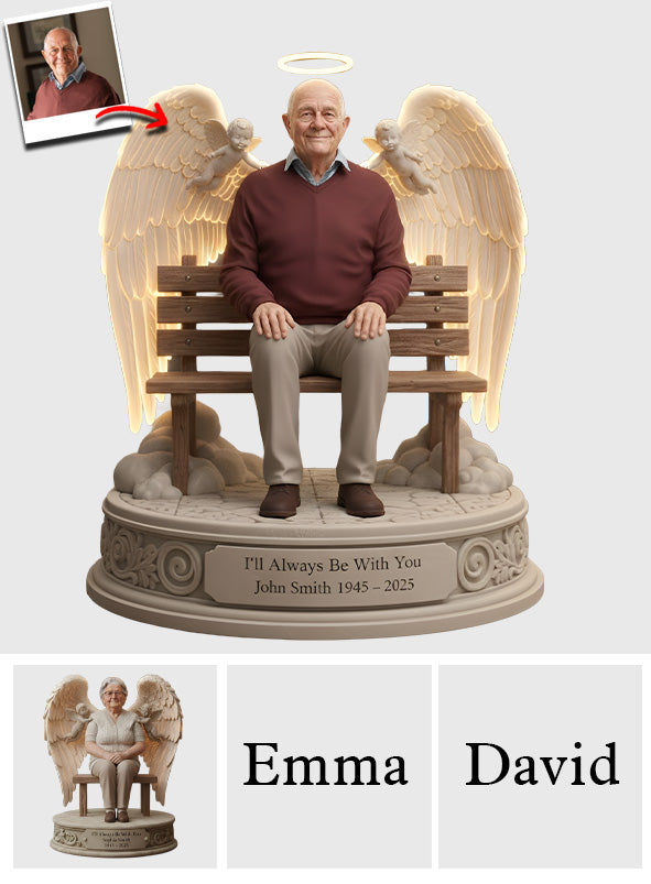 Je serai toujours avec toi - Plaque commémorative personnalisée en acrylique de forme personnalisée