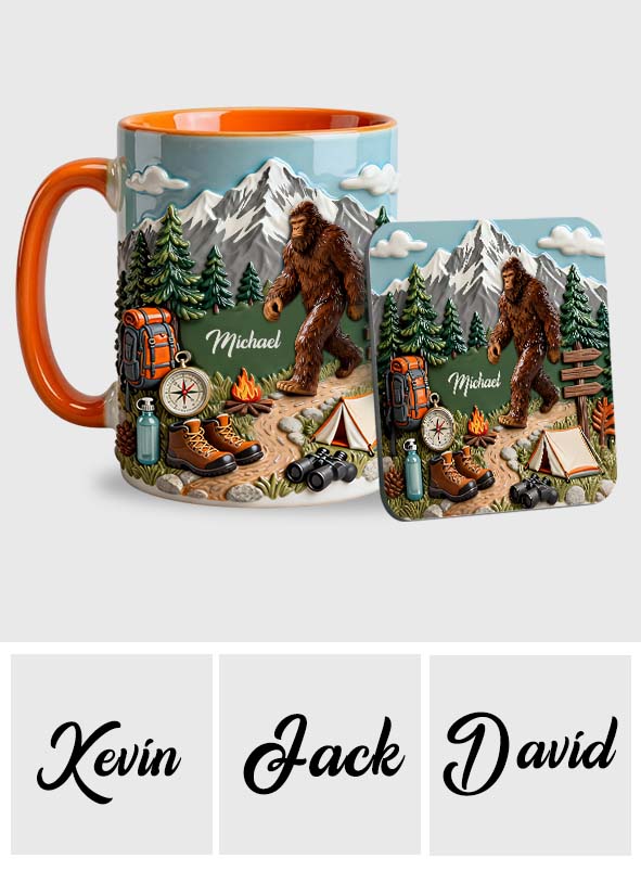 L'aventure vous attend - Mug et sous-verre personnalisés pour la randonnée
