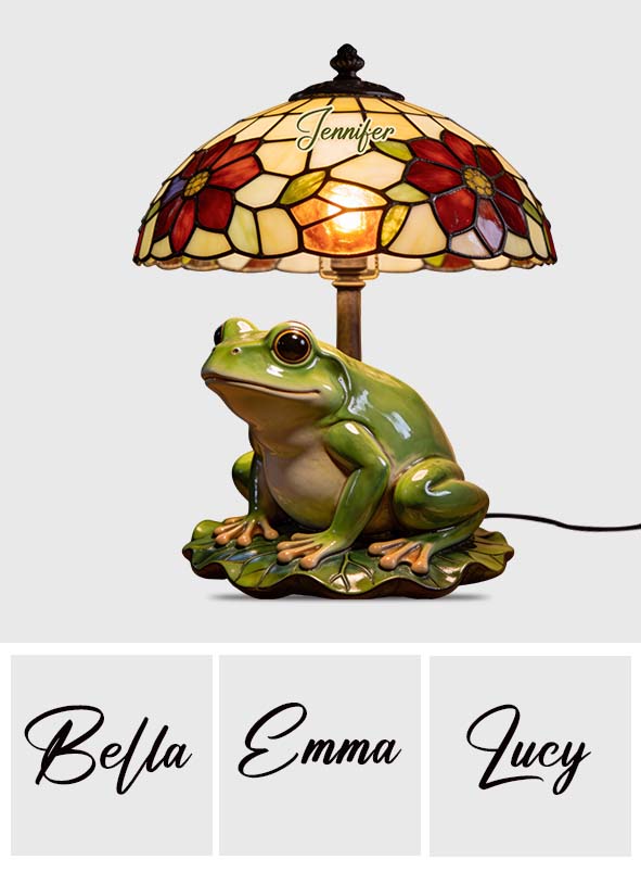 Veilleuse LED personnalisée en acrylique en forme de grenouille « Love Frog »