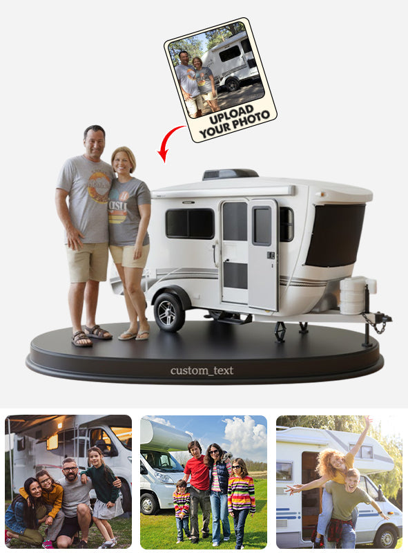 La maison, c'est là où on se gare - Plaque acrylique personnalisée pour le camping