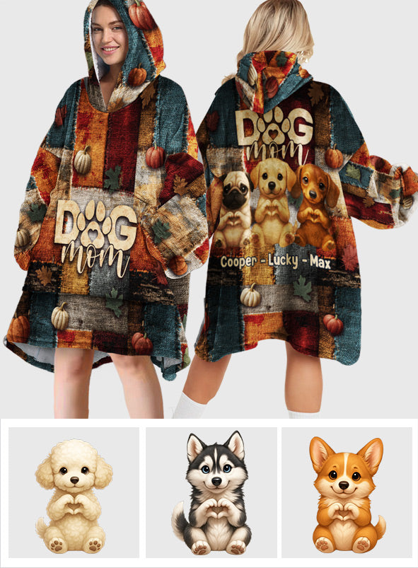 Maman de chien - Couverture à capuche personnalisée pour chien