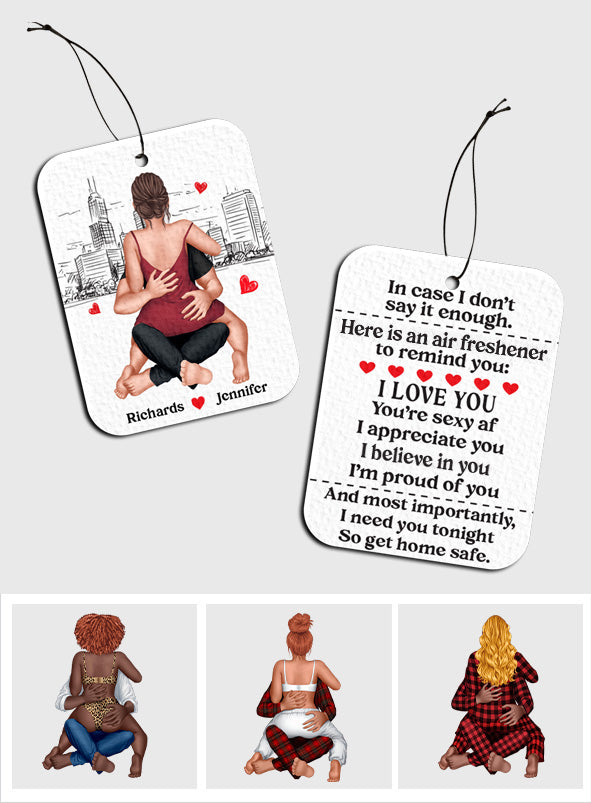 J'ai besoin de toi ce soir, alors rentre bien - Désodorisant rectangulaire personnalisé pour couple