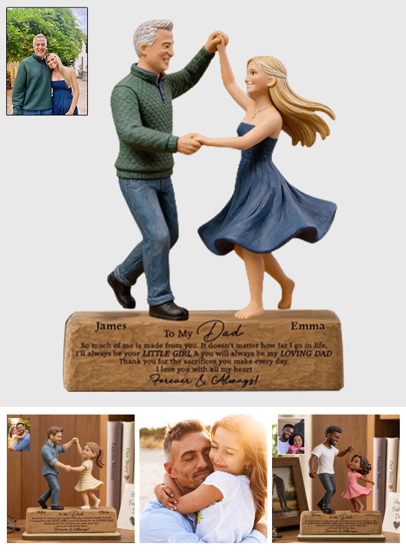 Je t'aime de tout mon cœur - Plaque en bois personnalisée en forme unique pour papa