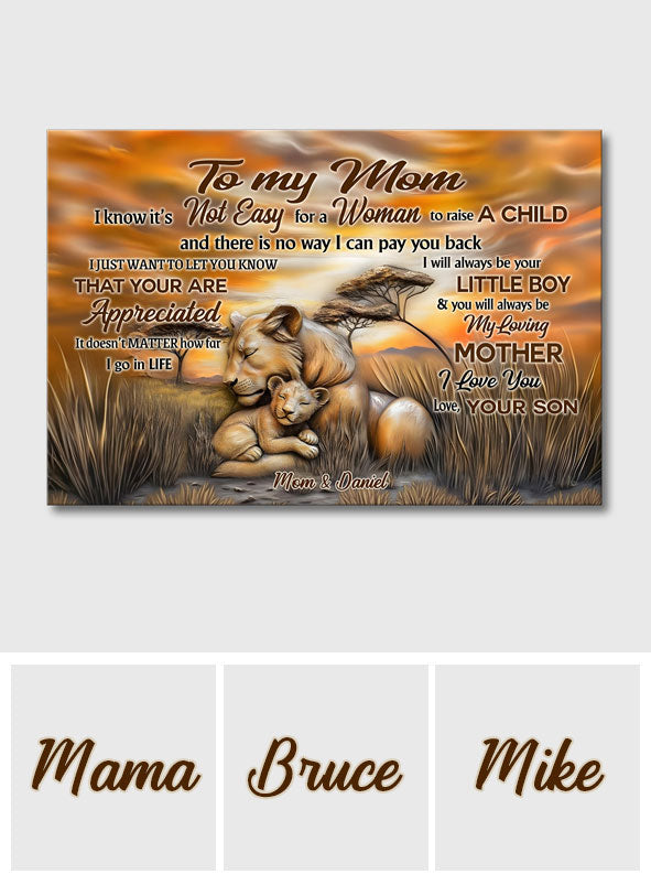 I Love You Mom - Personalized Mother Canvas And Poster