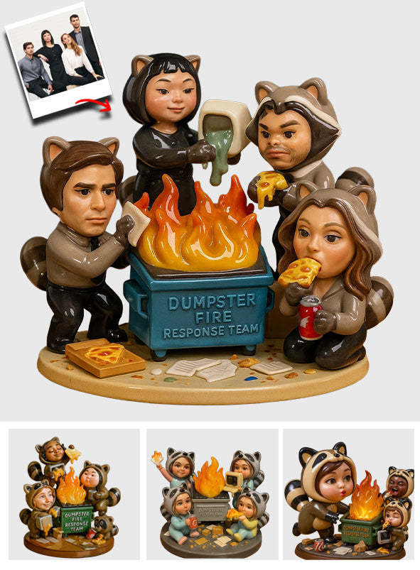 Équipe d'intervention en cas d'incendie de conteneur à déchets - Plaque acrylique personnalisée pour collègue