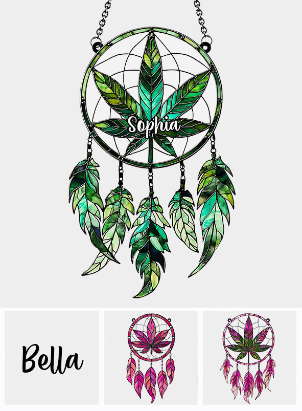 Beautiful Marijuanas - Personalized Weed Window Hanging Suncatcher Ornament