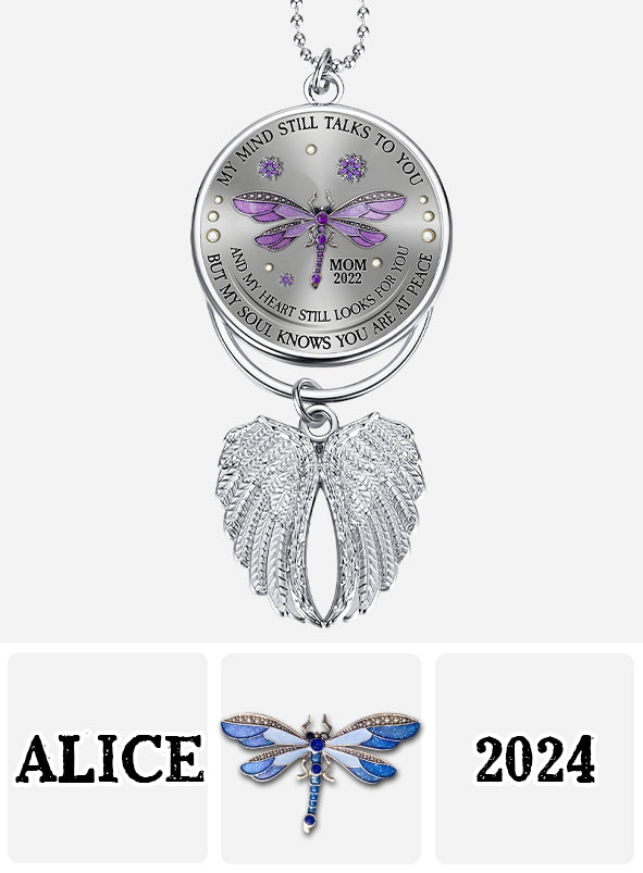 Dragonfly My Mind My Heart My Soul - Personalized Memorial Wings Ornament