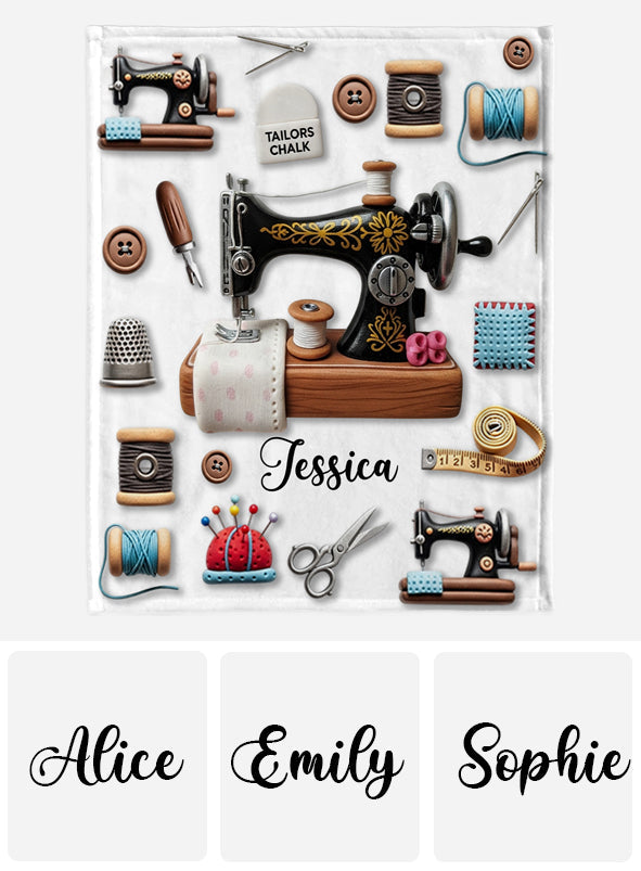 Stunning Sewing Machine - Personalized Sewing Blanket