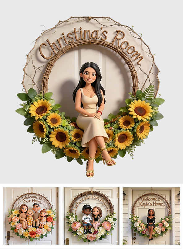 Floral Welcome Sign - Personalized Birth Month Flower LED Light Acrylic Sign