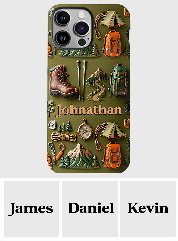 La randonnée me rend heureux - Coque de téléphone personnalisée avec impression intégrale « La randonnée me rend heureux »